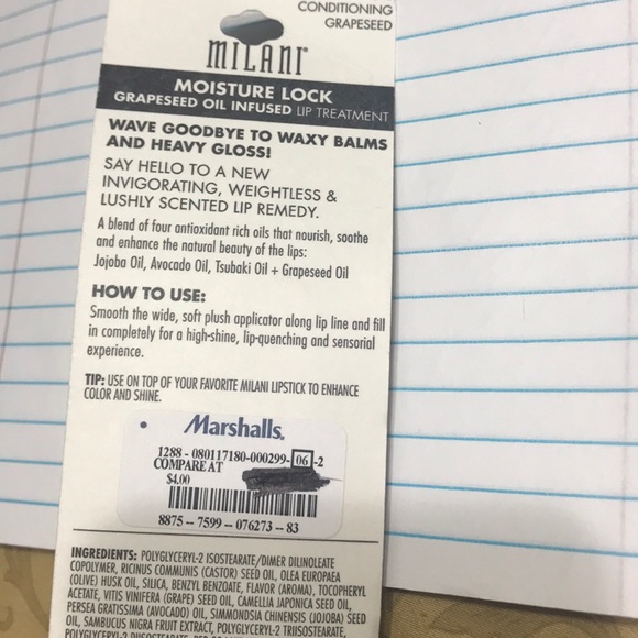 👄MILANI MOISTURE LOCK🔐LIP TREATMENT 👄GRAPE/ROSE - Picture 2 of 8